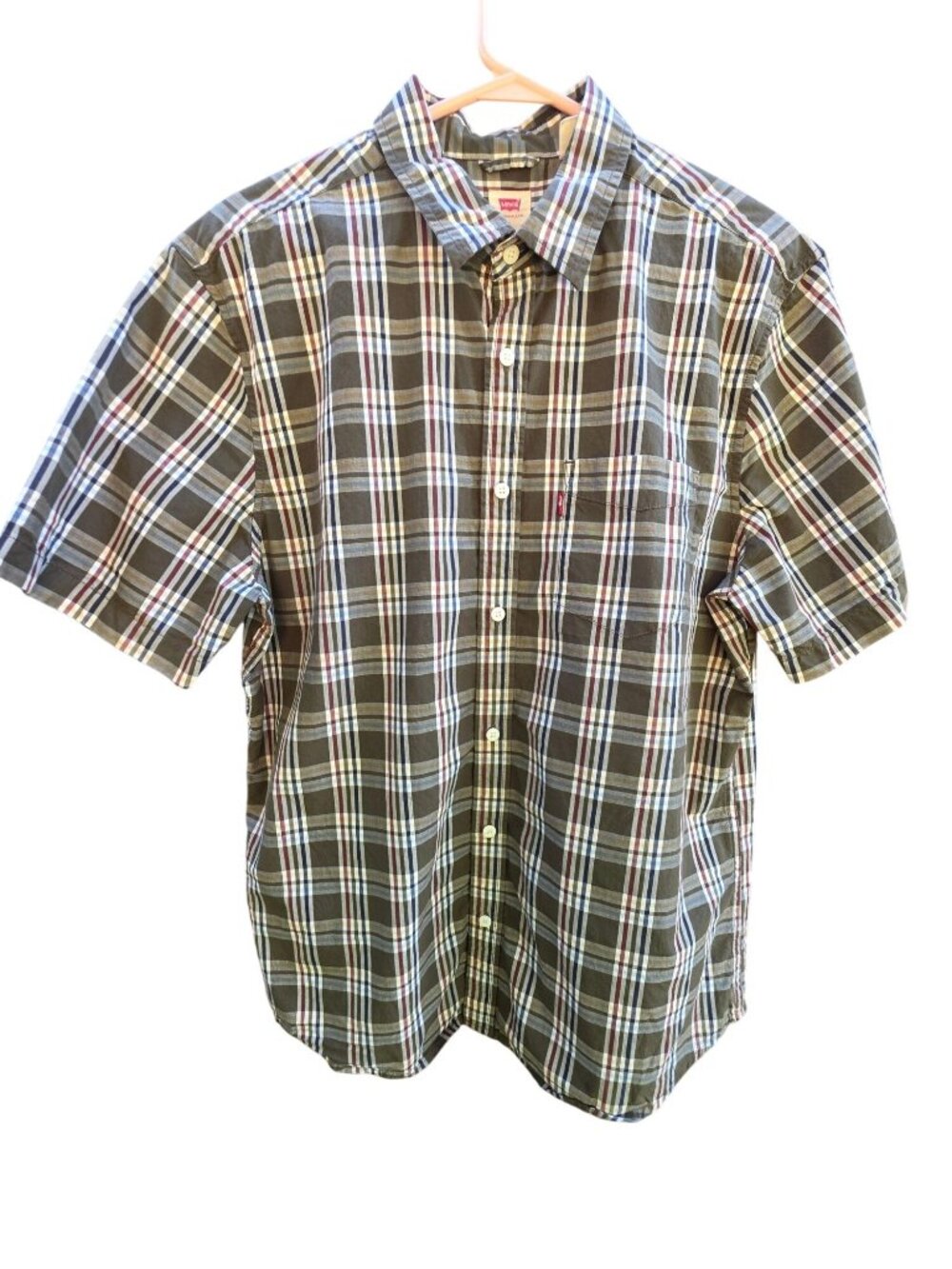 Levi's L Standard Fit Plaid Short Sleeve Shirt